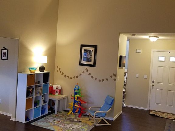 In living looking at entry