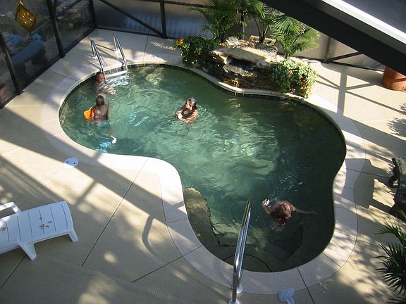 Pool from upper porch