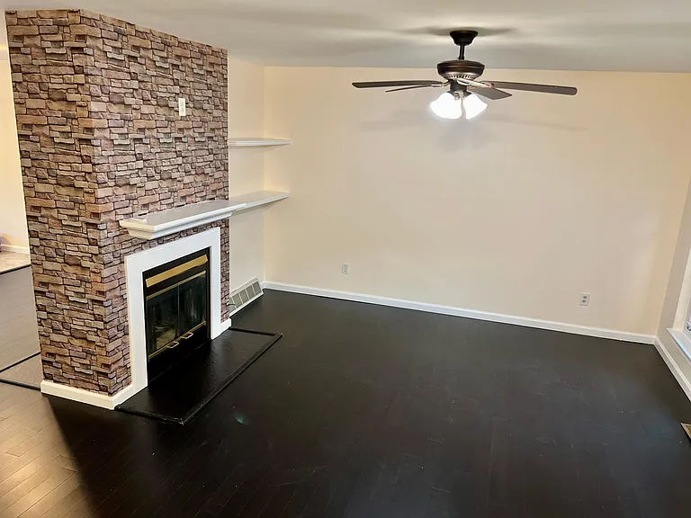 wood burning fireplace