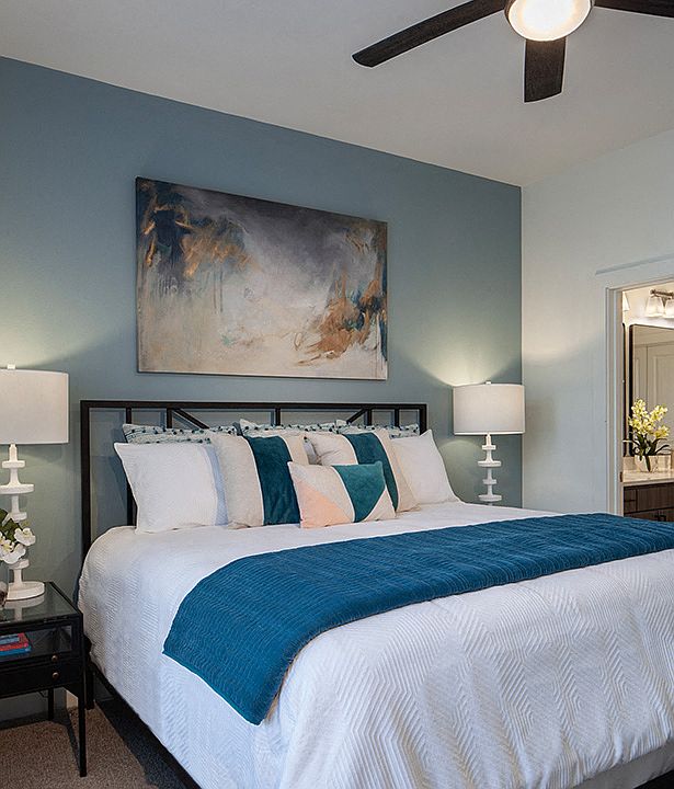 Ceiling fans in living and bedroom areas
