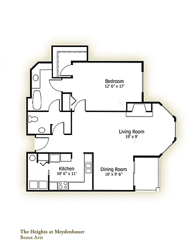 Floor plan 1 Bed 1 Bath