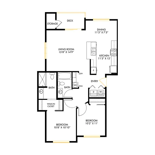 Floor plan North B4 2x2