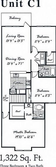 3 bd. - 2 ba. - 1322