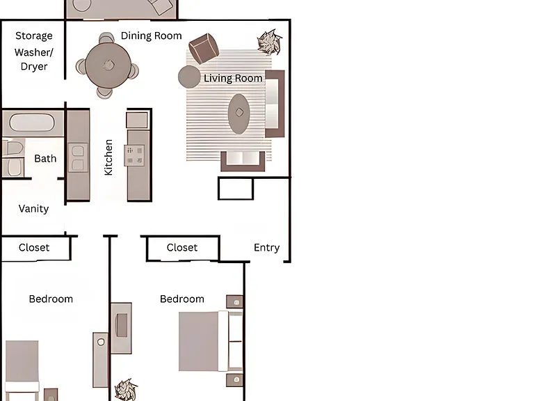 2x1 Deluxe l 910 sq ft l Meridian Firs 2x1 Deluxe l 910 sq ft l Meridian Firs