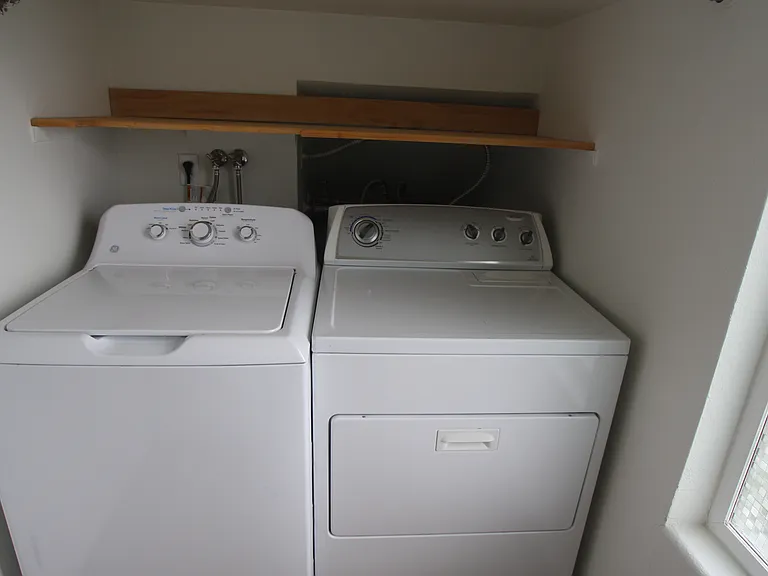 Washer and dryer.