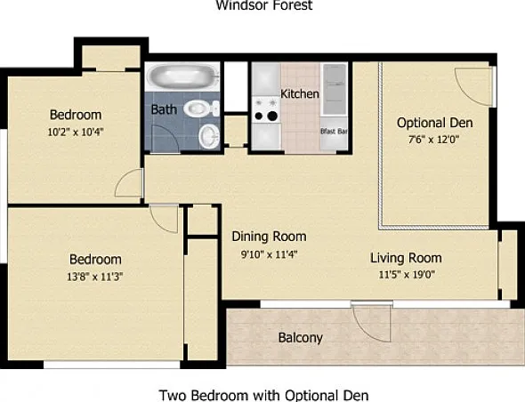 2 bedroom 1 bath with den 2 bedroom 1 bath with den