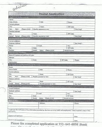 Rental Application