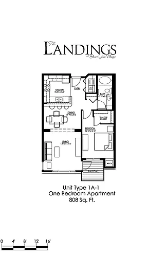 Floor plan One Bedroom A1