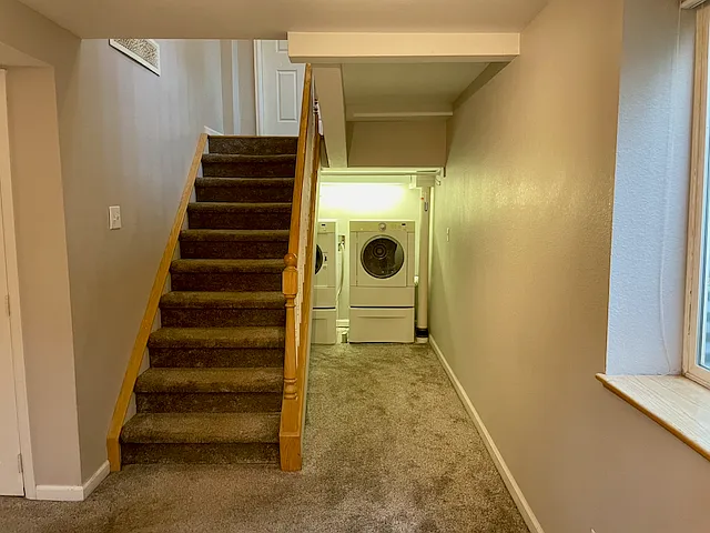 stairs and laundry room