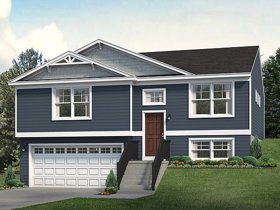 Exterior rendering of the Gatewood C by S A Homes Streamline Series - Craftsman style bi-level home