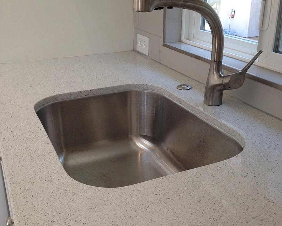 close up of kit sink