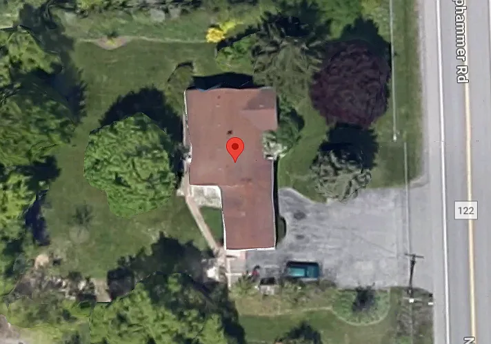 air photo of house and yard