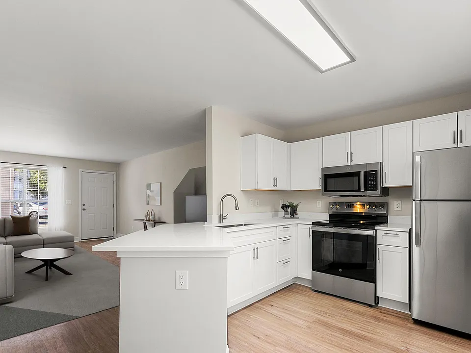 Open concept kitchens are great for hosting friends and family