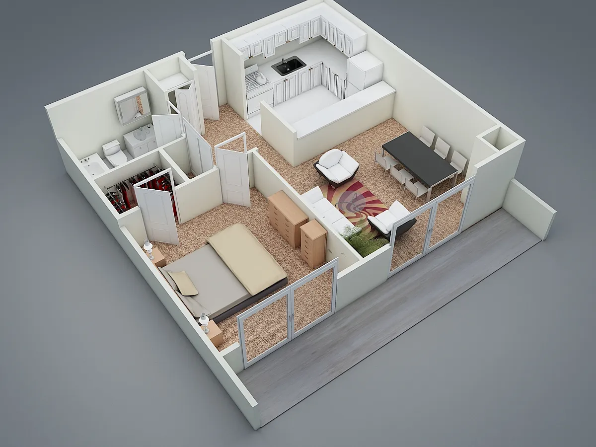 Floor plan One Bedroom Junior