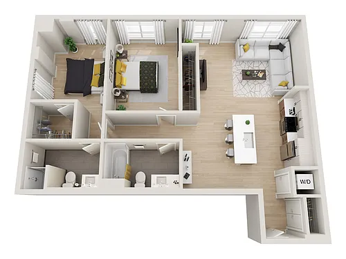 Floor plan 2X2 D
