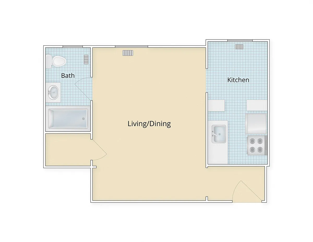 Floor plan Large Studio