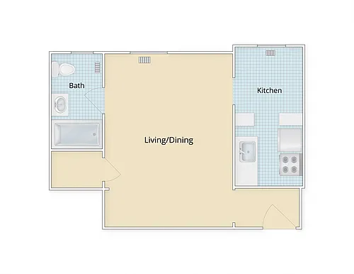 Floor plan Large Studio