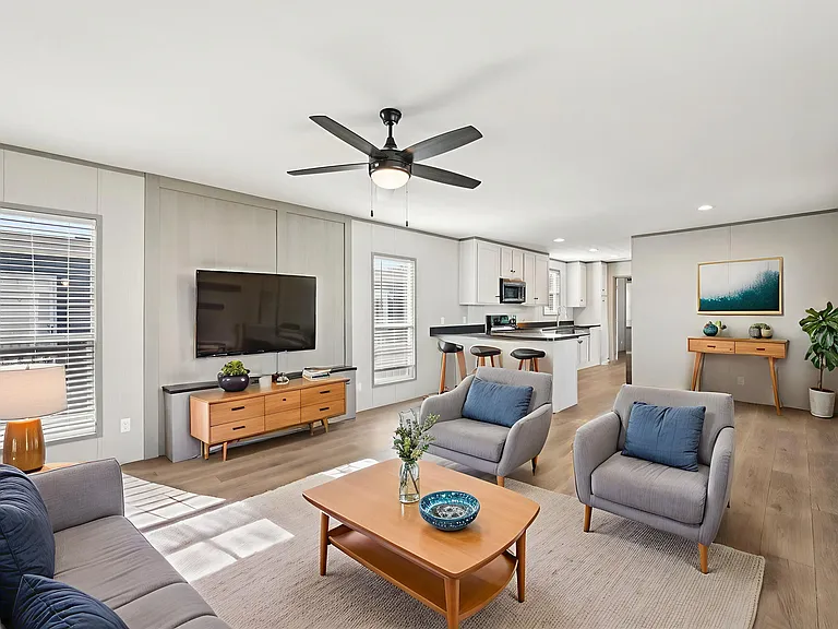 Bright, open living space with modern finishes, a stylish kitchen, and plenty of room to relax or entertain.