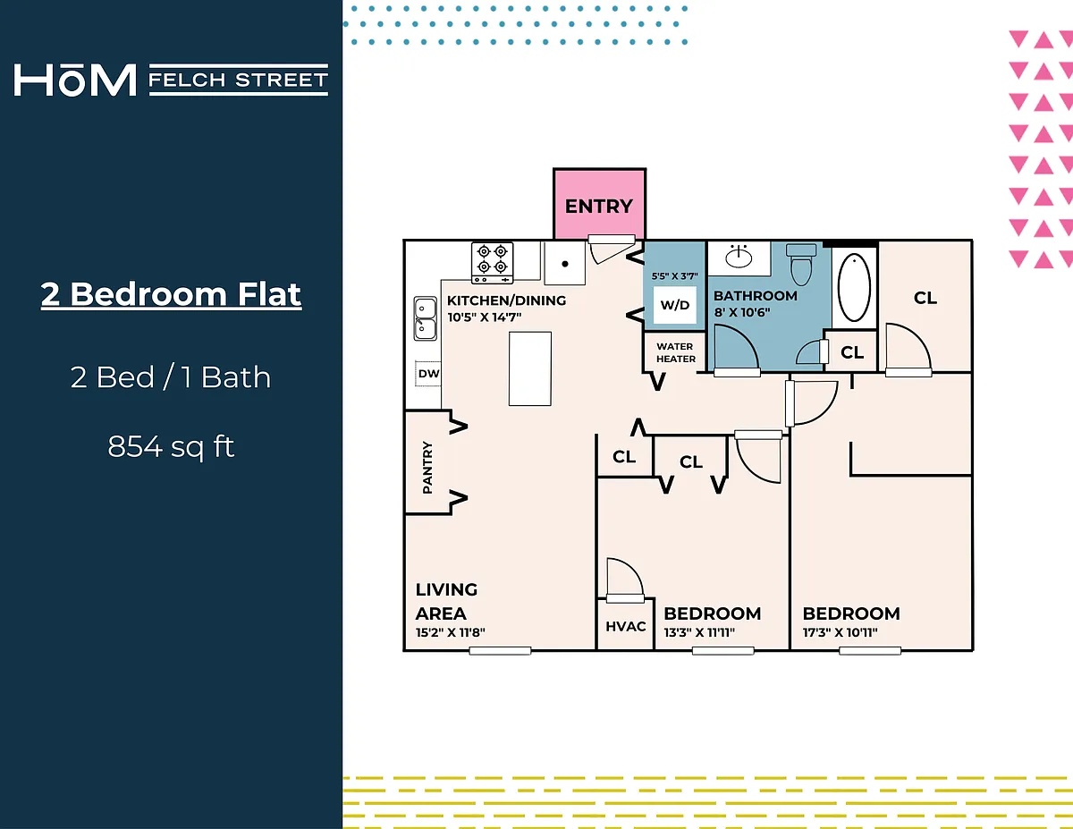 Floor plan Two Bedroom Flat