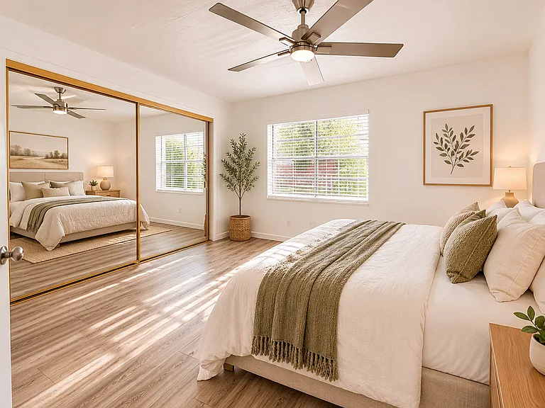 Bedroom (virtually staged)
