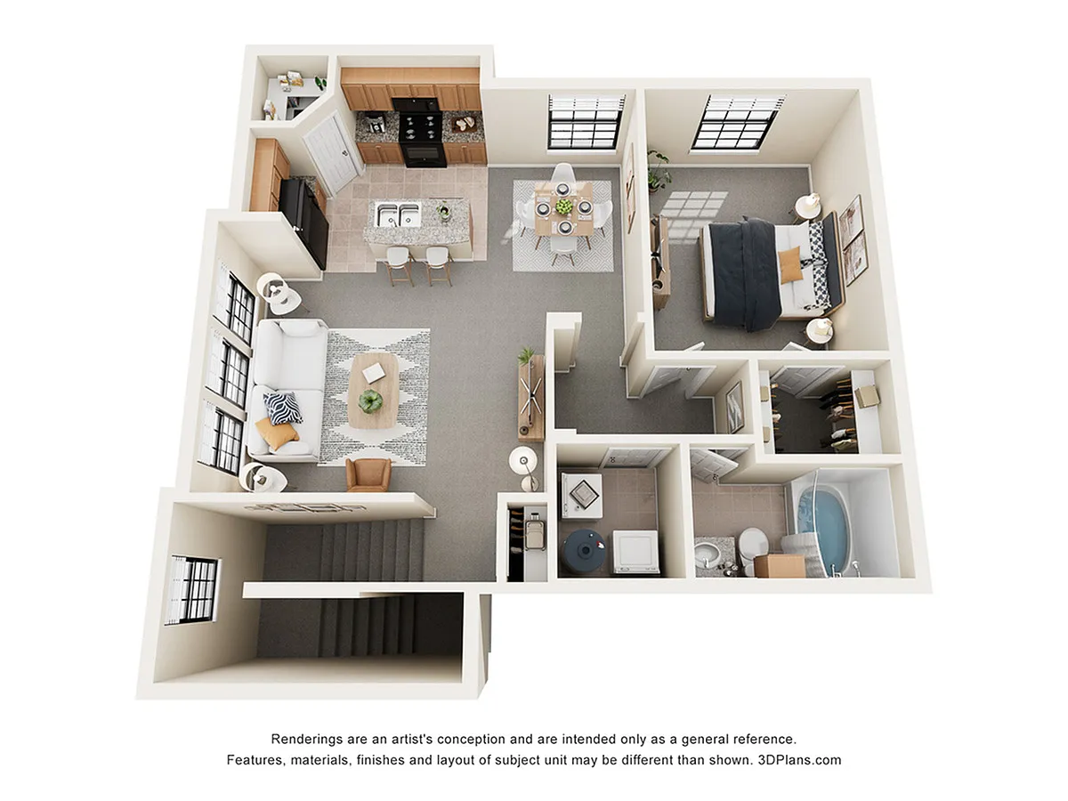 Floor plan The St. Charles w/ Attached Garage