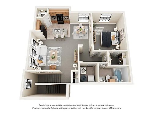 Floor plan The St. Charles w/ Attached Garage