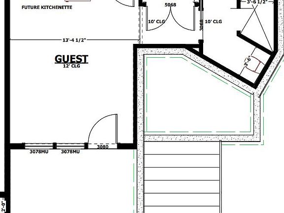 Floor Plan - Kitchenette is installed
