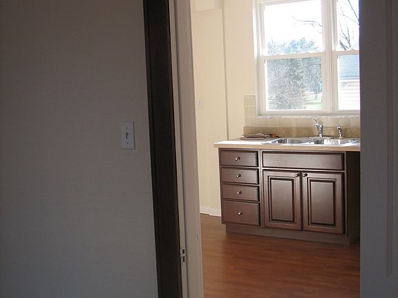 looking at kitchen from 1st floor bedroom