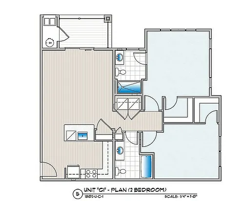 Floor plan 2 Bedroom 2 Bath