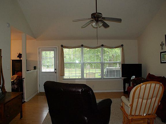 Family room has lots of windows