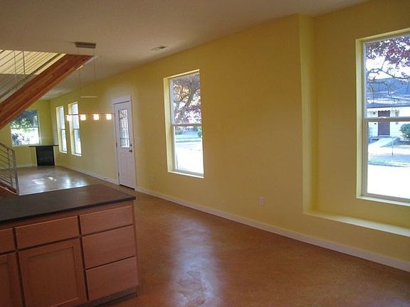 from kitchen into living room
