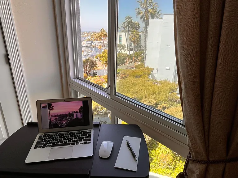 Guest bedroom makes for a great home office.