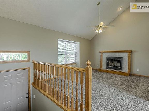 Cathederal ceilings adds to the open feeling of this space.