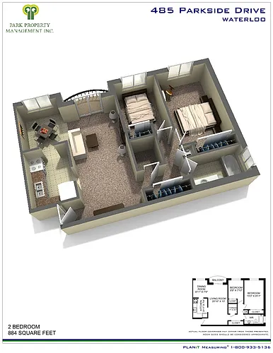 Floor plan Two Bedroom Apartment
