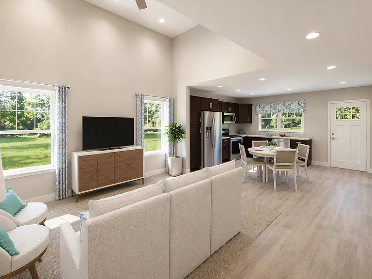 Bright open living space with clear sightlines into the kitchen and dining area_great for easy, connected living.
