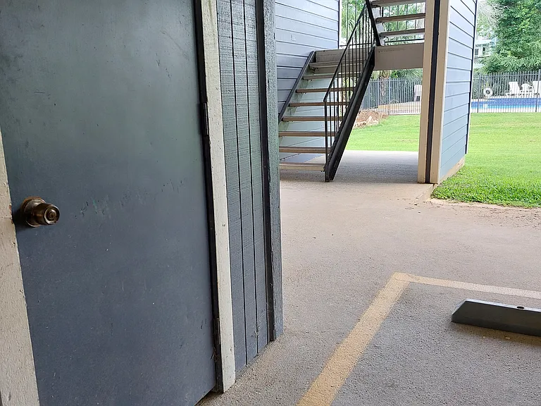 car park storage closest to stairs leading to condo
