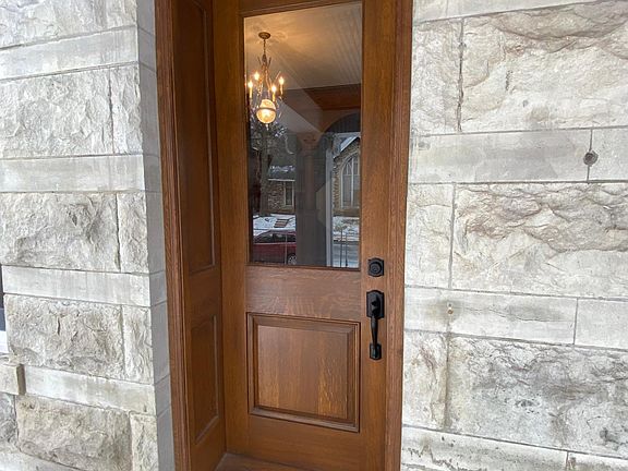 Custom-built white oak front door!