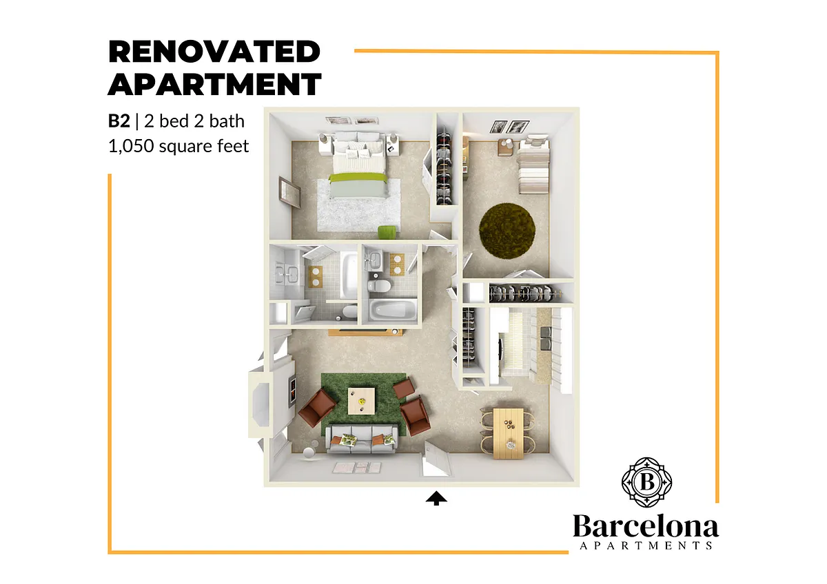 Floor plan B2 Renovated