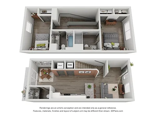 Floor plan The Nest - Evolve Townhomes