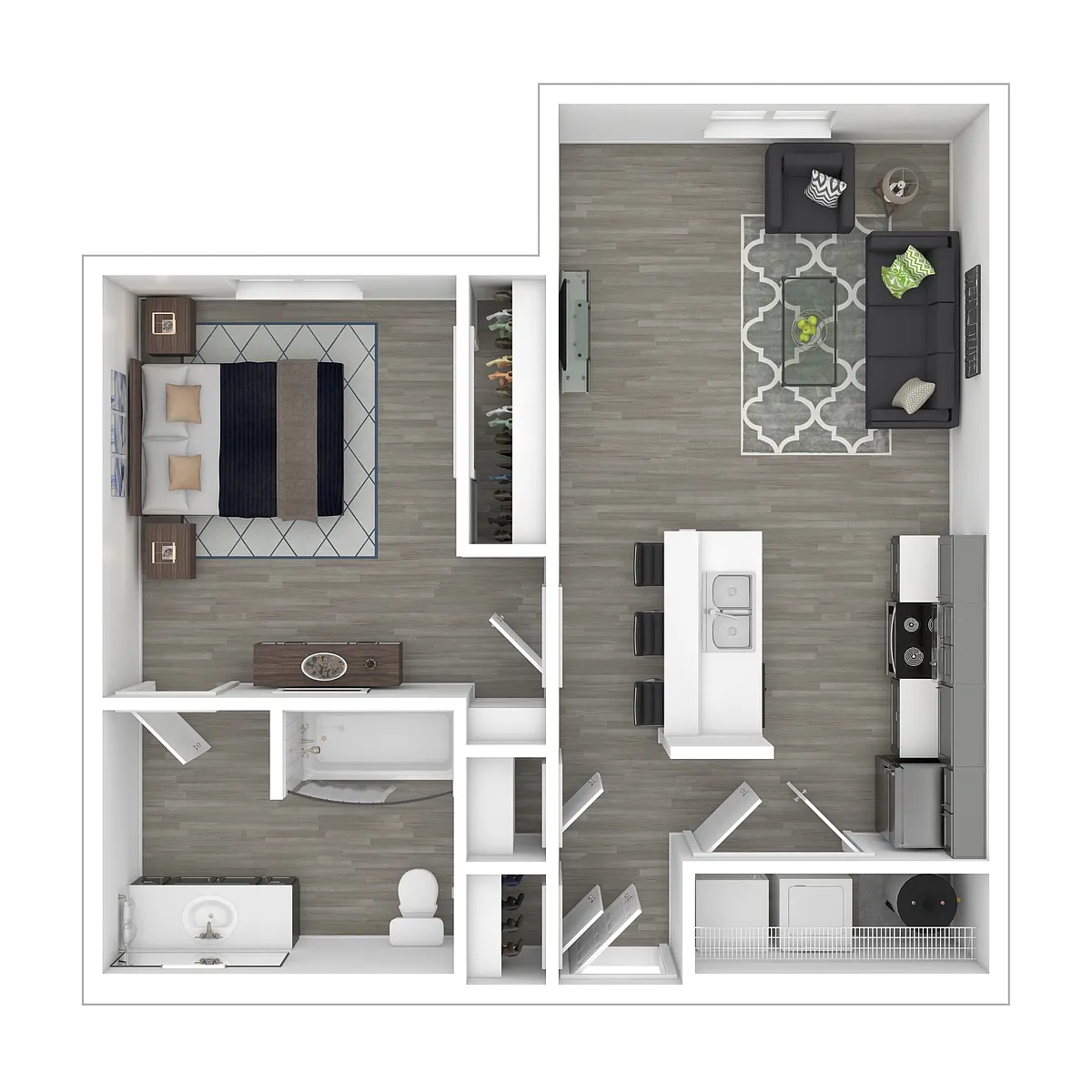 Floor plan 1X1-670