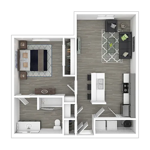 Floor plan 1X1-670