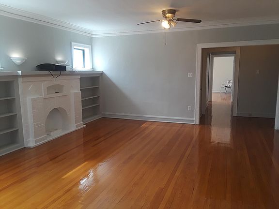 Spacious Living Room with built-in shelving