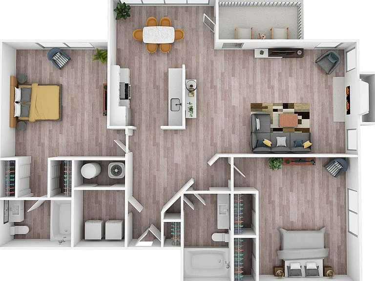 2 Bedroom | 2 Bath | 1115 SF 2 Bedroom | 2 Bath | 1115 SF