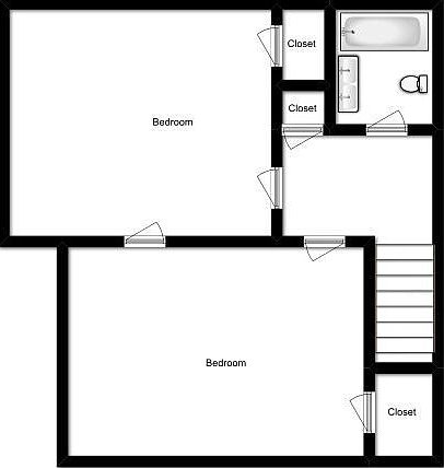 Second Floor. Not to Scale.