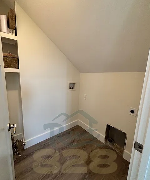 laundry room off kitchen with washer/dryer connections