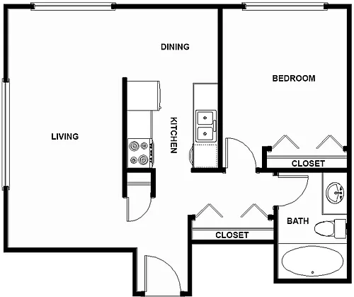 Floor plan 1X1