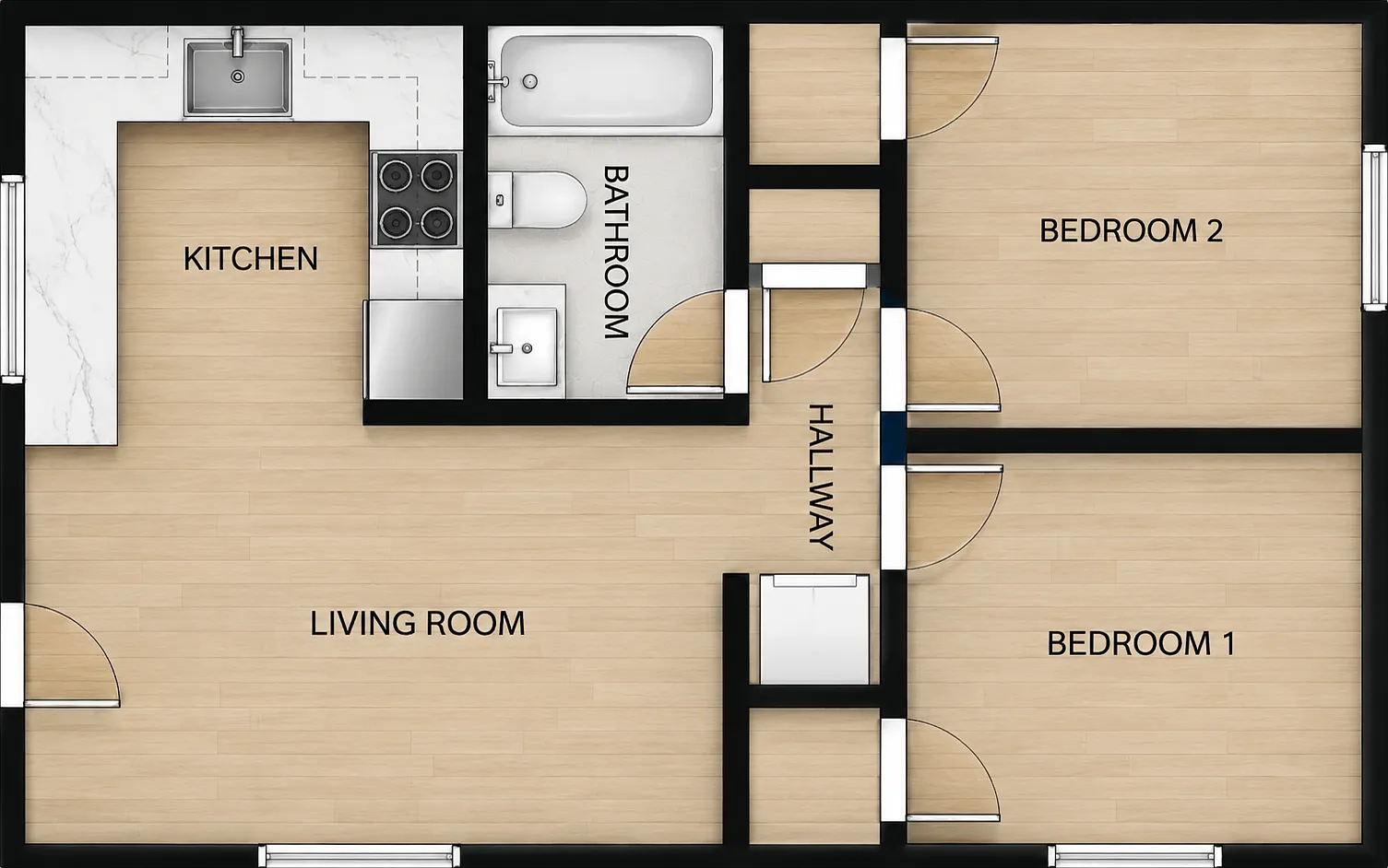 2 bed, 700 sqft, $1,699 — Photo 2