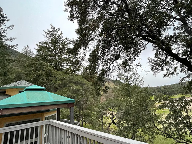 View of Golf Course and hillside from living room patio.