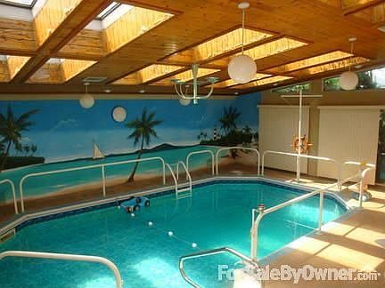 Pool
						:
						Indoor, ind-ground pool w/ water fountains, hand painted scenery with lights