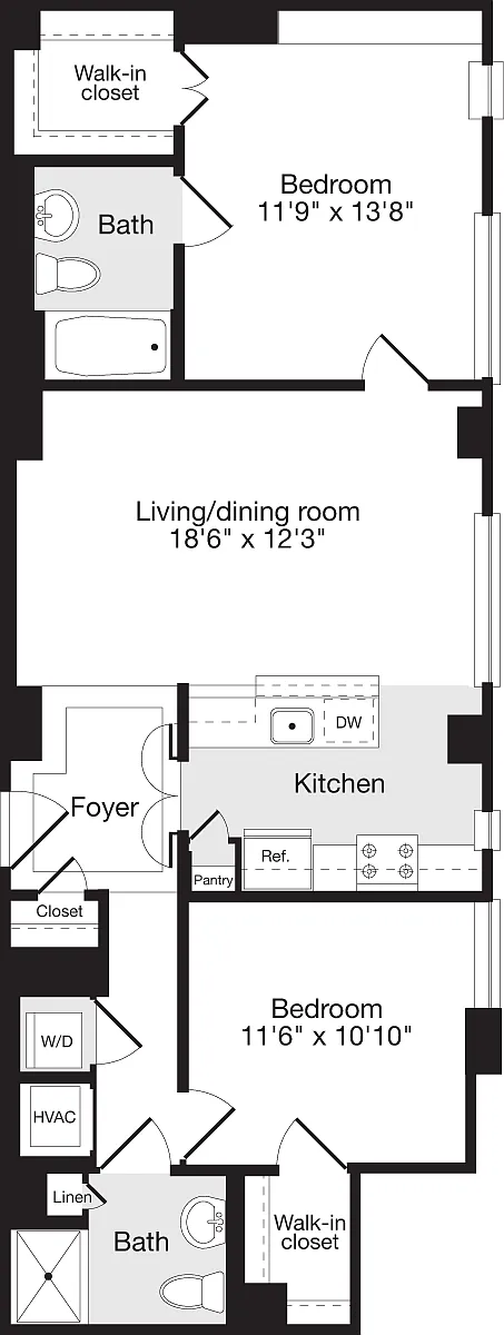 Floor plan 2 Bedrooms D